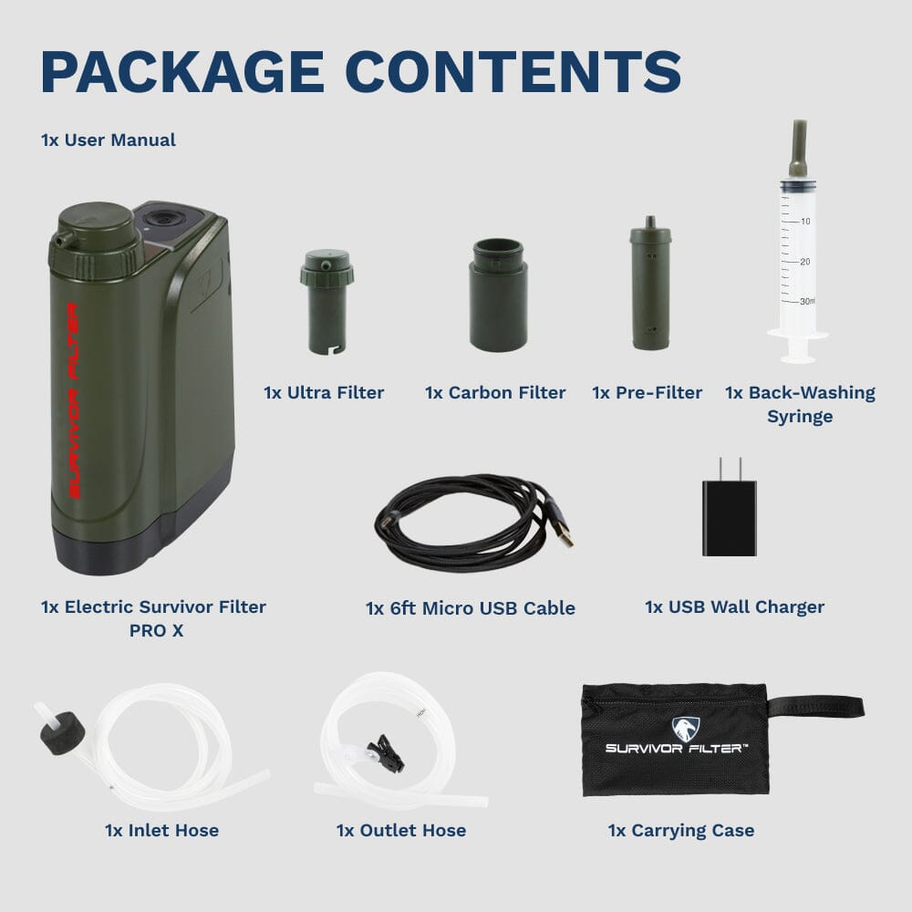 SURVIVOR FILTER™ PRO X Electric Survival Filter - Survivor Filter