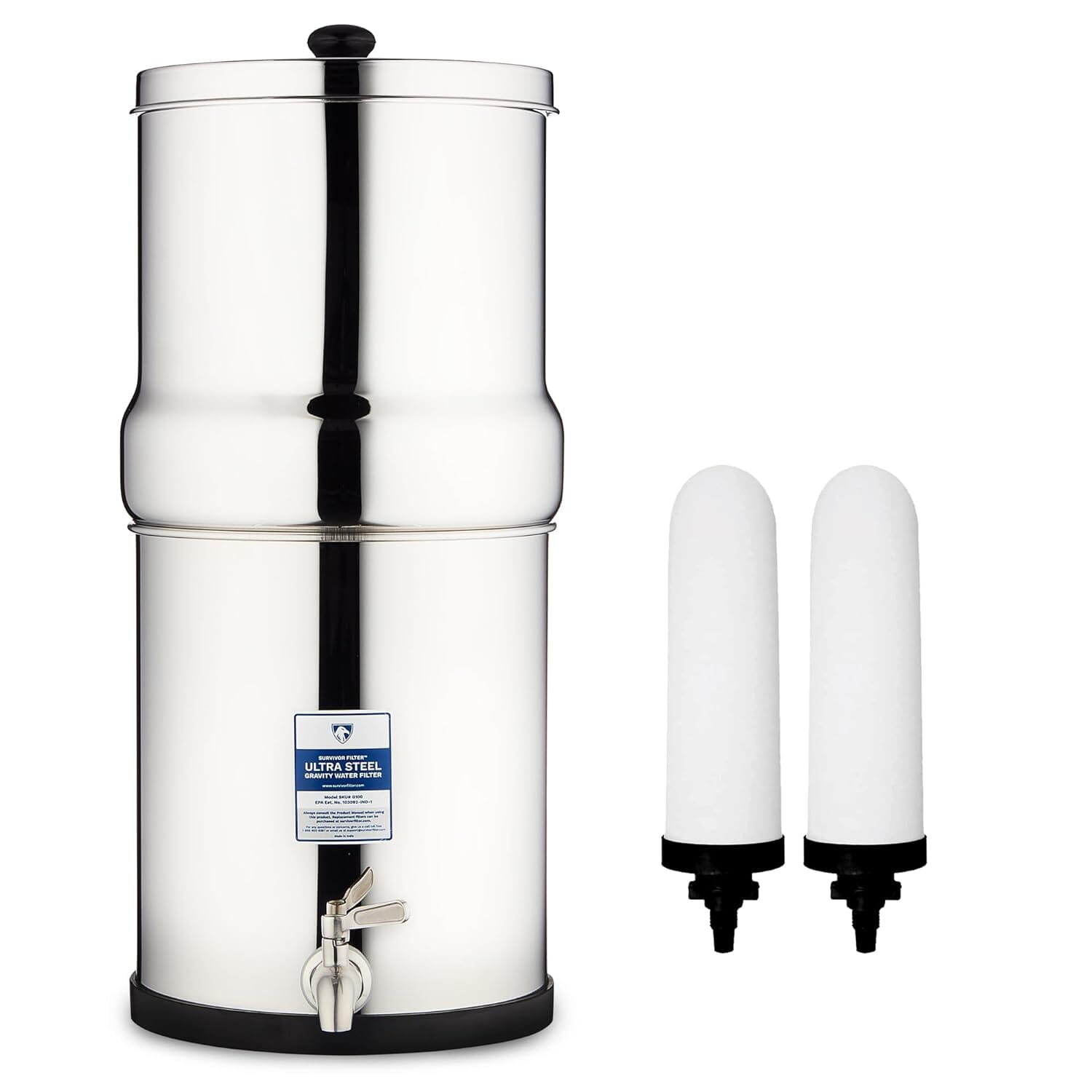 Survivor Filter Gravity Steel 2.25 Gallon Water Filtration System - Survivor Filter