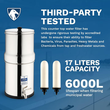 Survivor Filter Gravity Steel 2.25 Gallon Water Filtration System - Survivor Filter