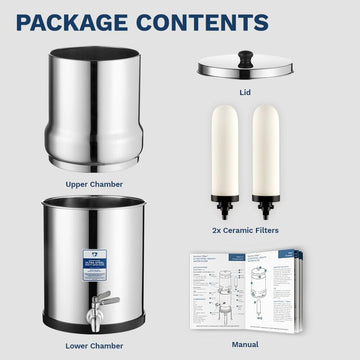Survivor Filter Gravity Steel 2.25 Gallon Water Filtration System - Survivor Filter
