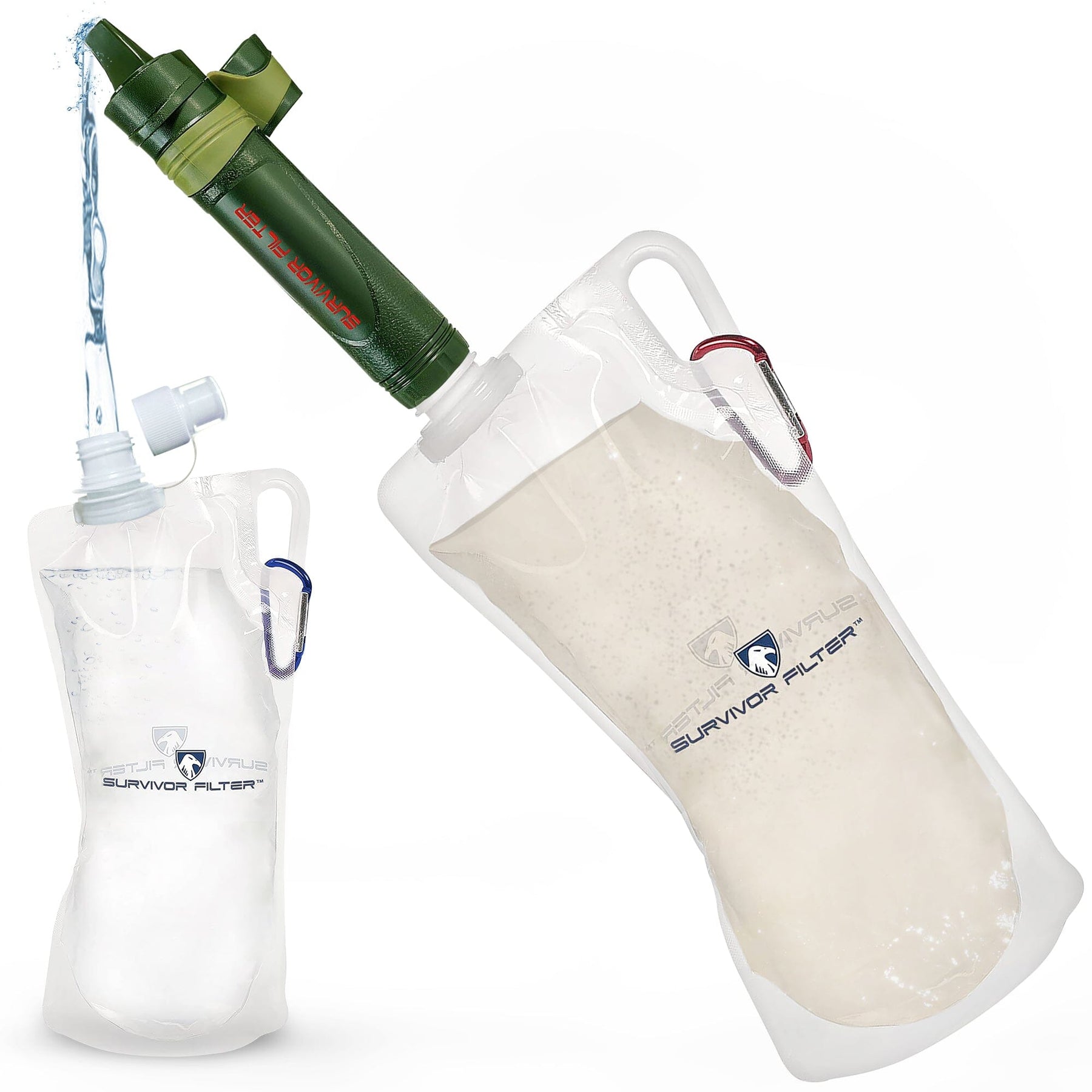 SURVIVOR FILTER SQUEEZE™ Water Filter + 2 Canteens - Survivor Filter