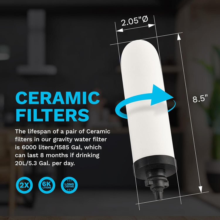 Survivor Filter Gravity Steel 2.25 Gallon Water Filtration System - Survivor Filter