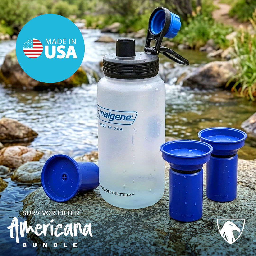 SURVIVOR FILTER™ Americana Ultra Light Water Bottle Bundle Survivor Filter 