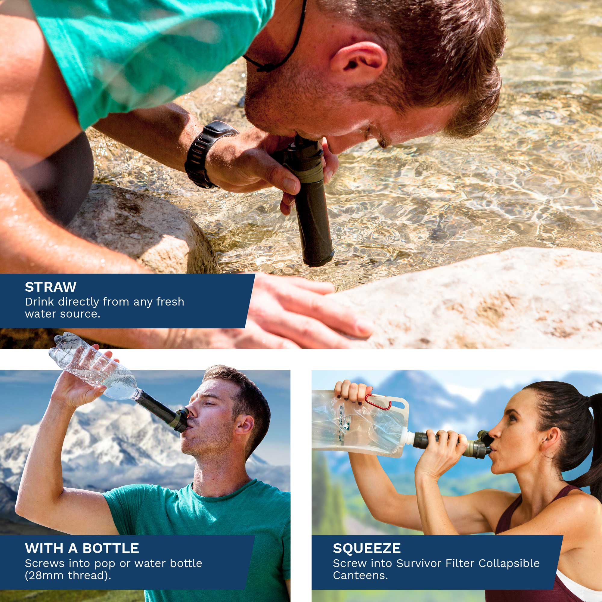 SURVIVOR FILTER™ Cleanable Water Filter Straw (Model: L600 UPC Code: 628250537437) - Survivor Filter