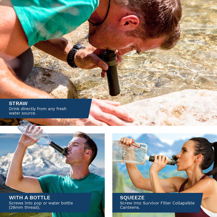 SURVIVOR FILTER™ Cleanable Water Filter Straw (Model: L600 UPC Code: 628250537437) - Survivor Filter