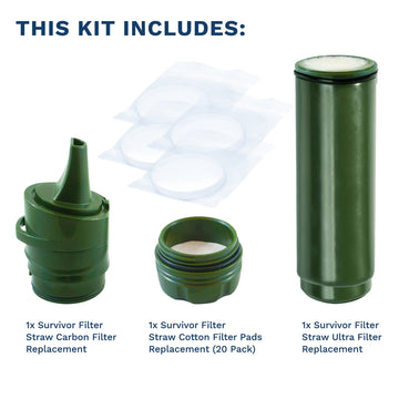Straw Replacement Filter Kit - Survivor Filter