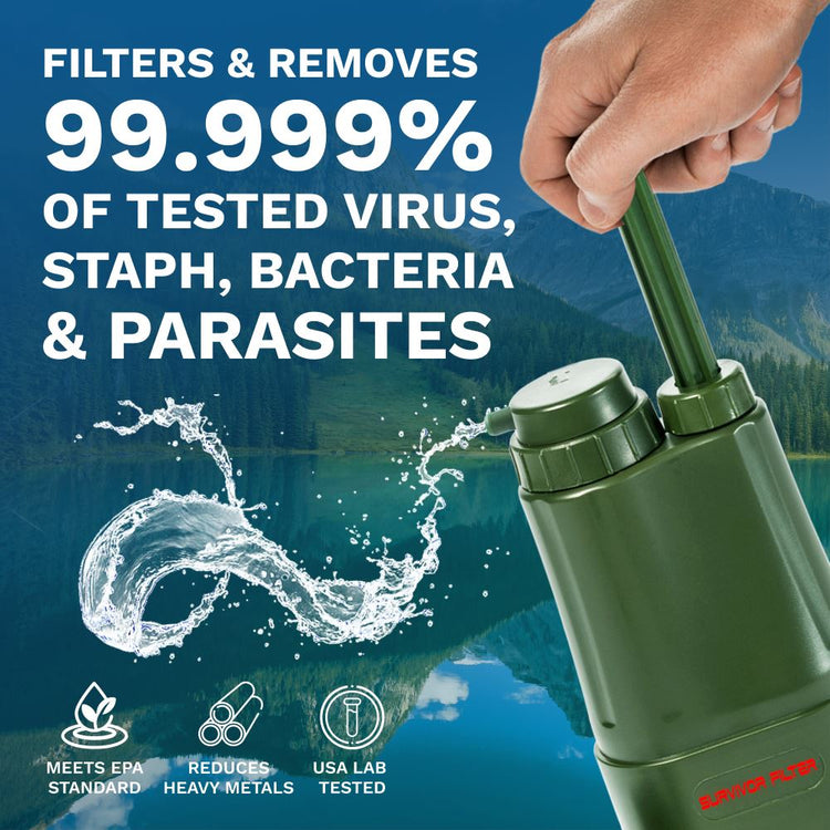 Survivor Filter Vervangend mondstuk met geïntegreerd koolstoffilter, geschikt voor Survivor Filter Triple Filtration Waterfilter Rietje Survivor Filter Vervangend mondstuk met geïntegreerd koolstoffilter, geschikt voor Survivor Filter Triple Filtration Waterfilter Rietje
