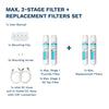 Max, 2-Stage Filter + Replacement Filters Set - Survivor Filter