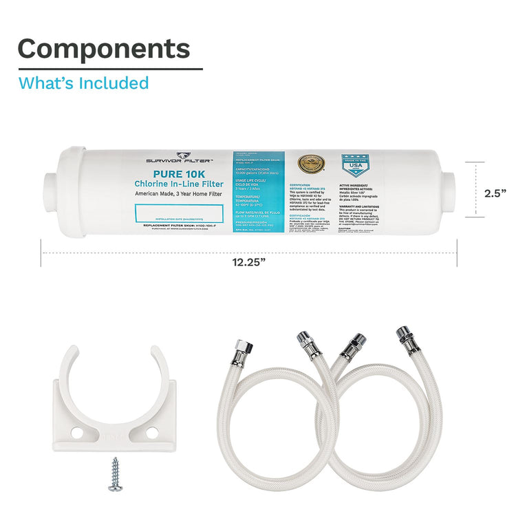 SURVIVOR FILTER™ Pure 10K, Chlorine In-Line Home Filter - Survivor Filter