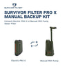 PRO X Electric Water Filter and Manual Backup Kit - Survivor Filter
