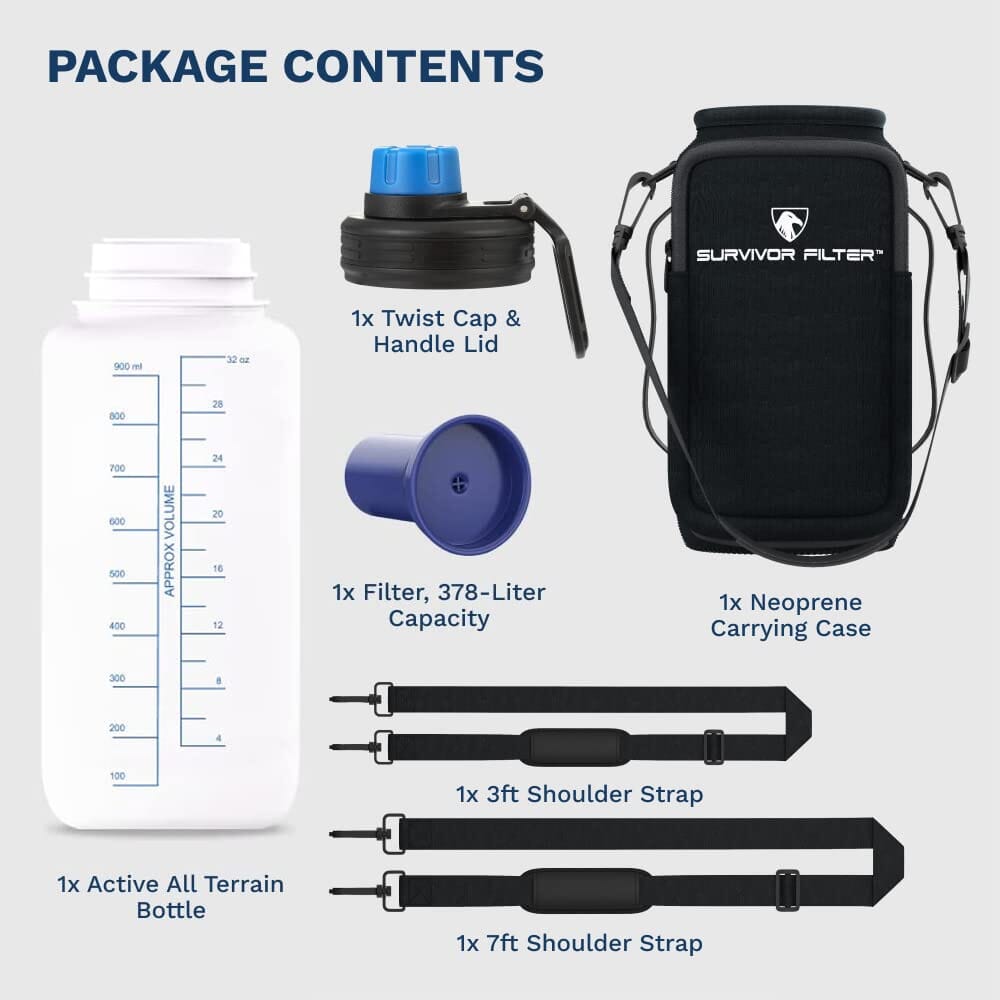 SURVIVOR FILTER™ Active All Terrain Filtration Bottle &amp; Carrier System - Survivor Filter