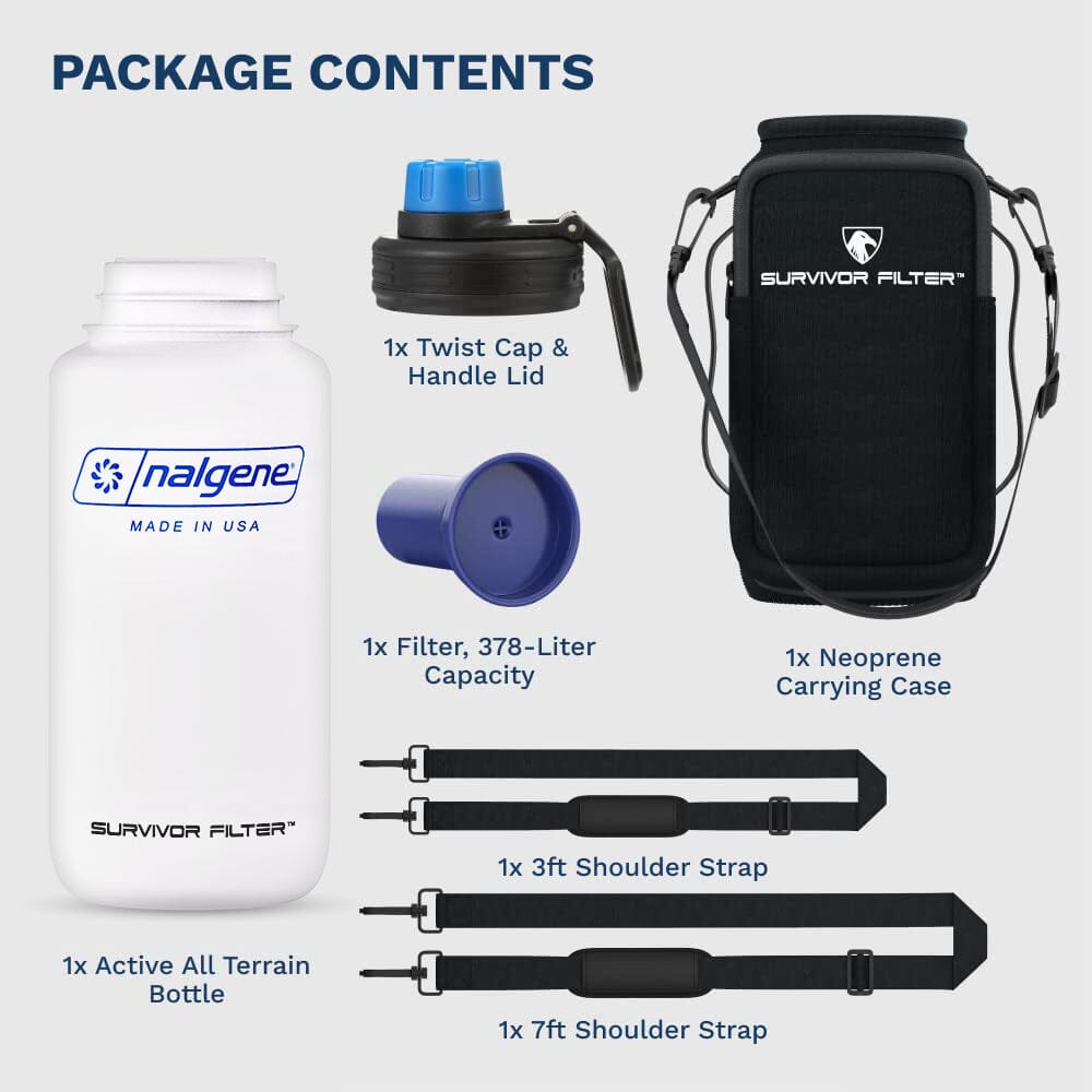 SURVIVOR FILTER™ Active All Terrain Bundle Kit with Extra Replacement Filter - Survivor Filter