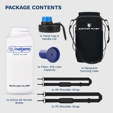 SURVIVOR FILTER™ Active All Terrain Bundle Kit with Extra Replacement Filter - Survivor Filter